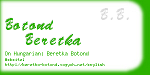 botond beretka business card